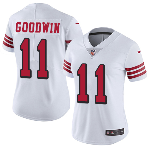 San Francisco 49ers Limited White Women 11 Marquise Goodwin NFL Jersey Rush Vapor Untouchable